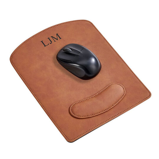 Caramel Leatherette Mouse Pad